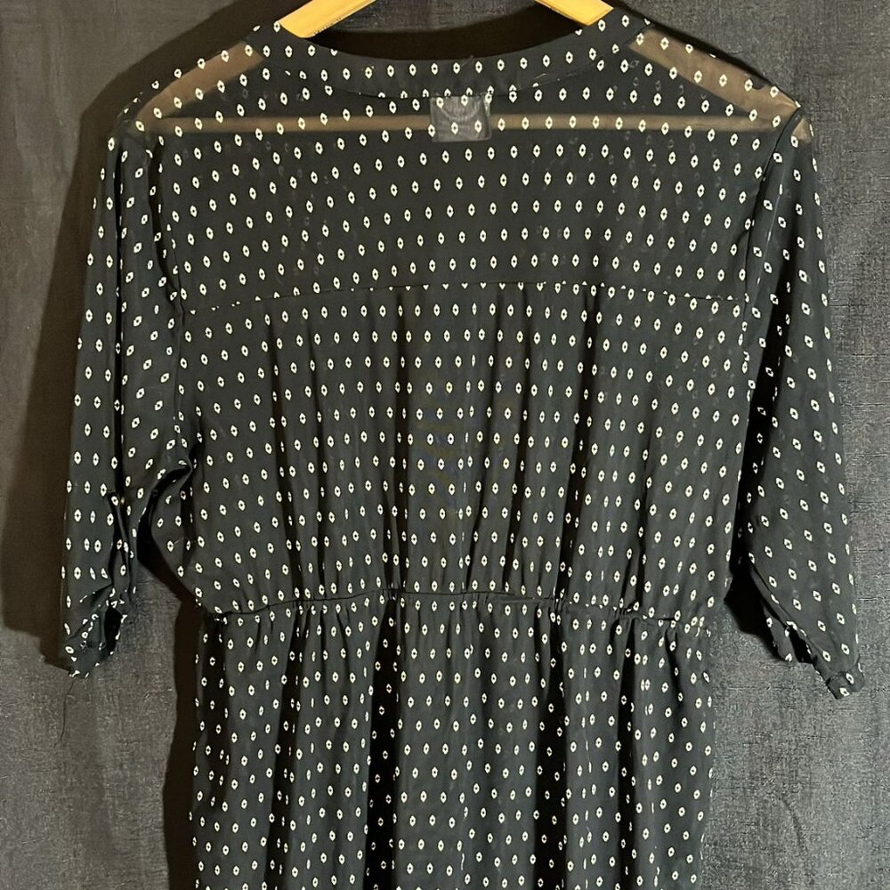 Black translucent blouse